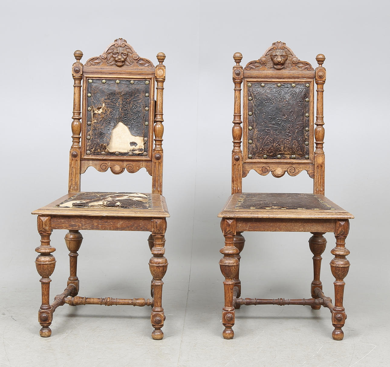 STOLAR, 2 st, nyrenässans, sent 1800-tal.