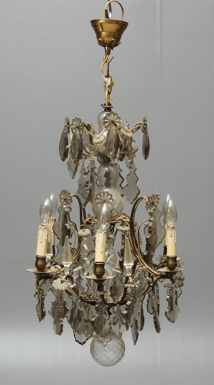 LJUSKRONA, 6 ljusarmar, Rokokostil, 1900-talets första hälft.