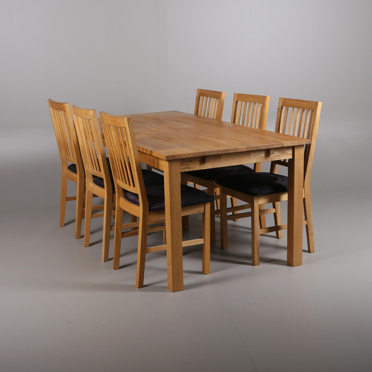 MATSALSMÖBLEMANG, 7 delar, i ek, 1990/2000-tal.