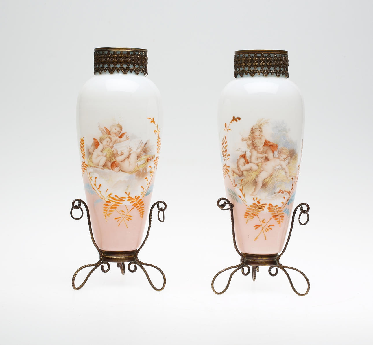 GLASVASER, 1 par,18/1900-tal.