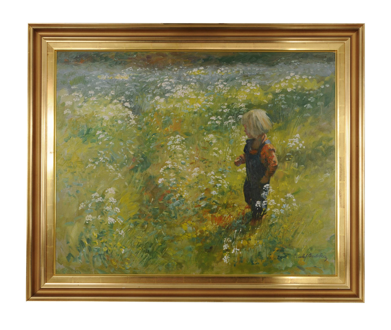 GUSTAF CARLSTRÖM. Olja på pannå, sign.