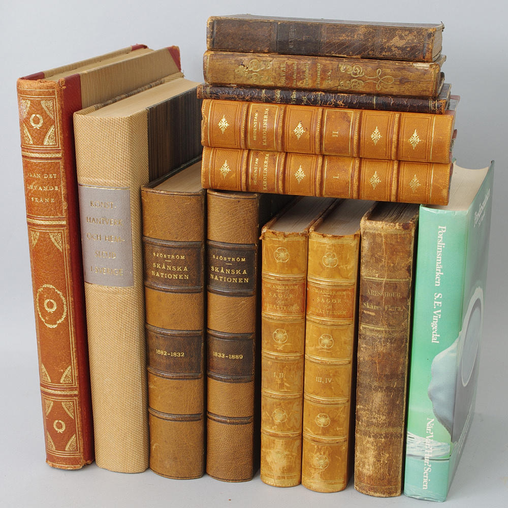 LITTERATUR, Porslinsmärken, Konsthantverk, Skånelitteratur m.fl.