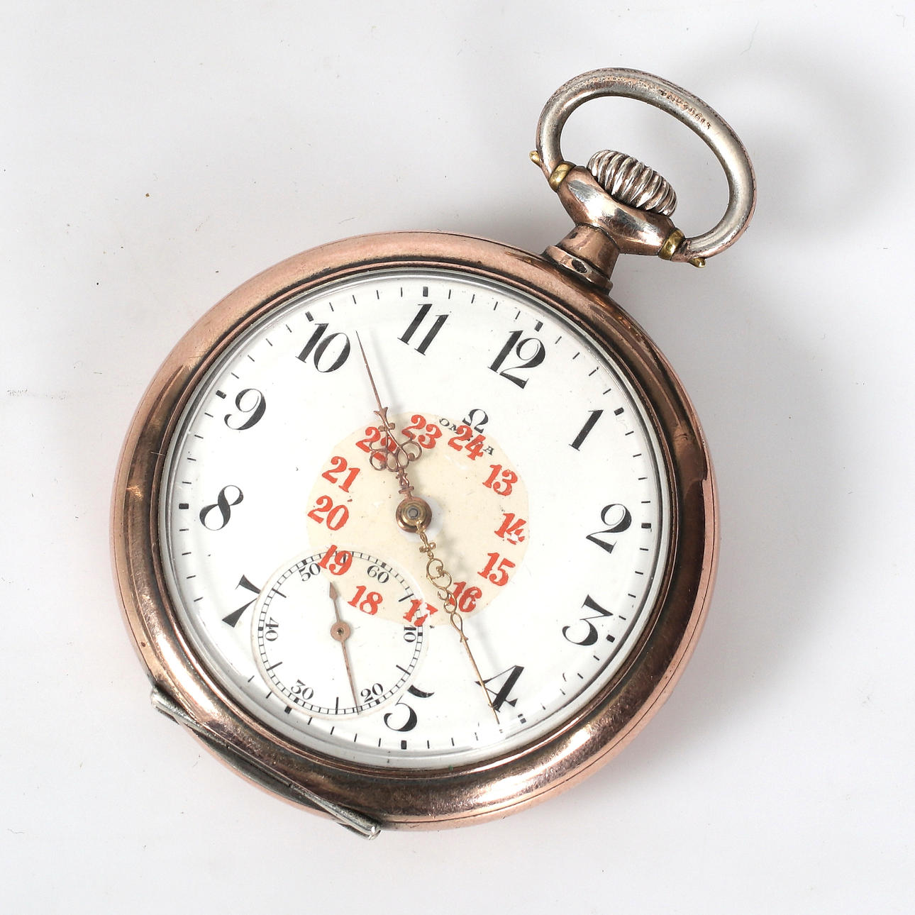 RELOJ DE BOLSILLO, plata, Omega, 18/1900.