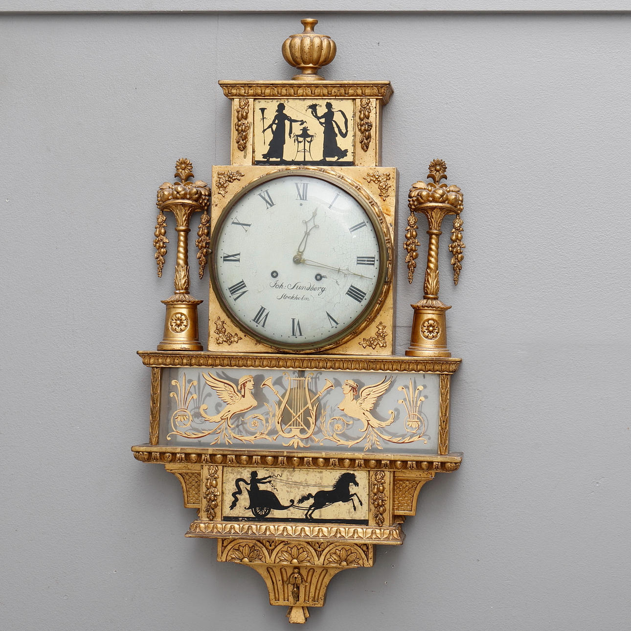 WALL PENDULUM, SENGUSTAVIANSK, JOHAN SUNDBERG, STOCKHOLM.