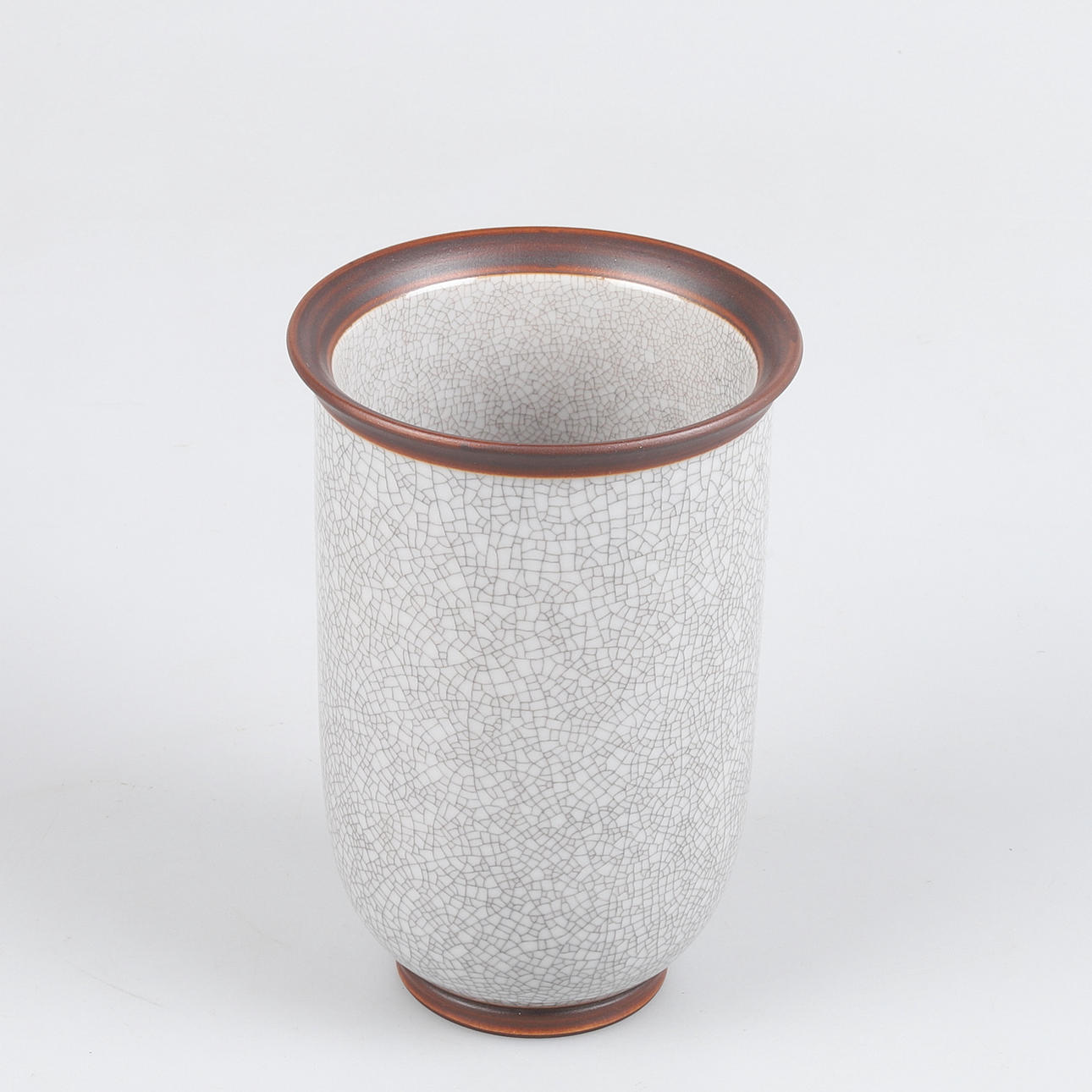 GUNNAR NYLUND, jarrón, gres con esmalte agrietado, ALP, Lidköping.