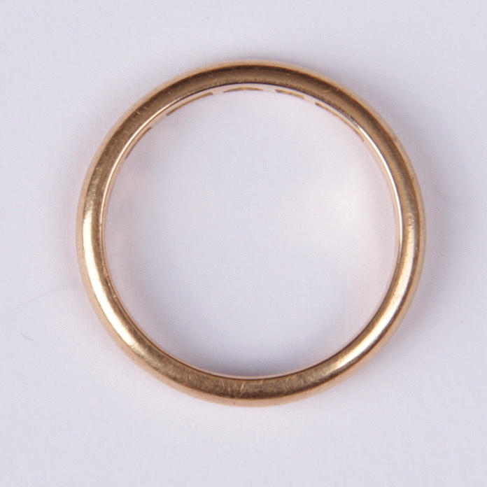 RING, 18k guld, Boring Guldsmedjan Eric , Nyköping, 1948.