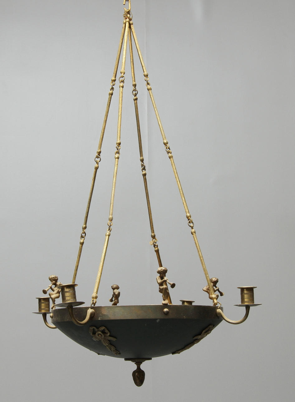 AMPEL, för 4 ljus, Empirestil, omkring 1900.