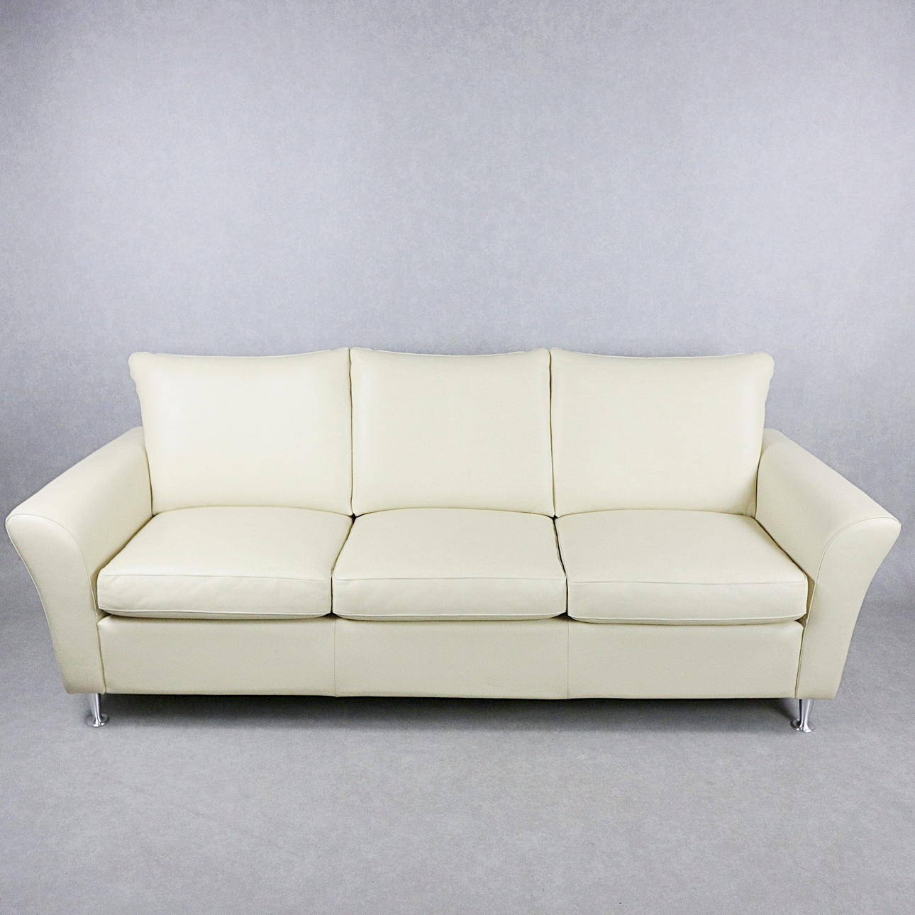 SOFA, læder, tre-personers, Hjort Knudsen, moderne.