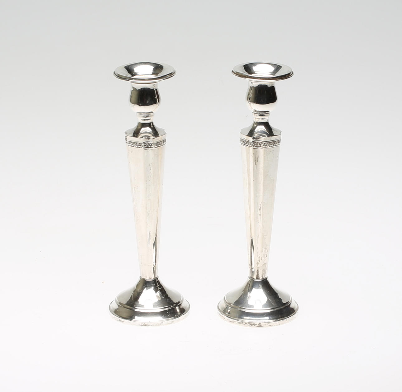 LJUSSTAKAR, 1 par, Sterlingsilver.