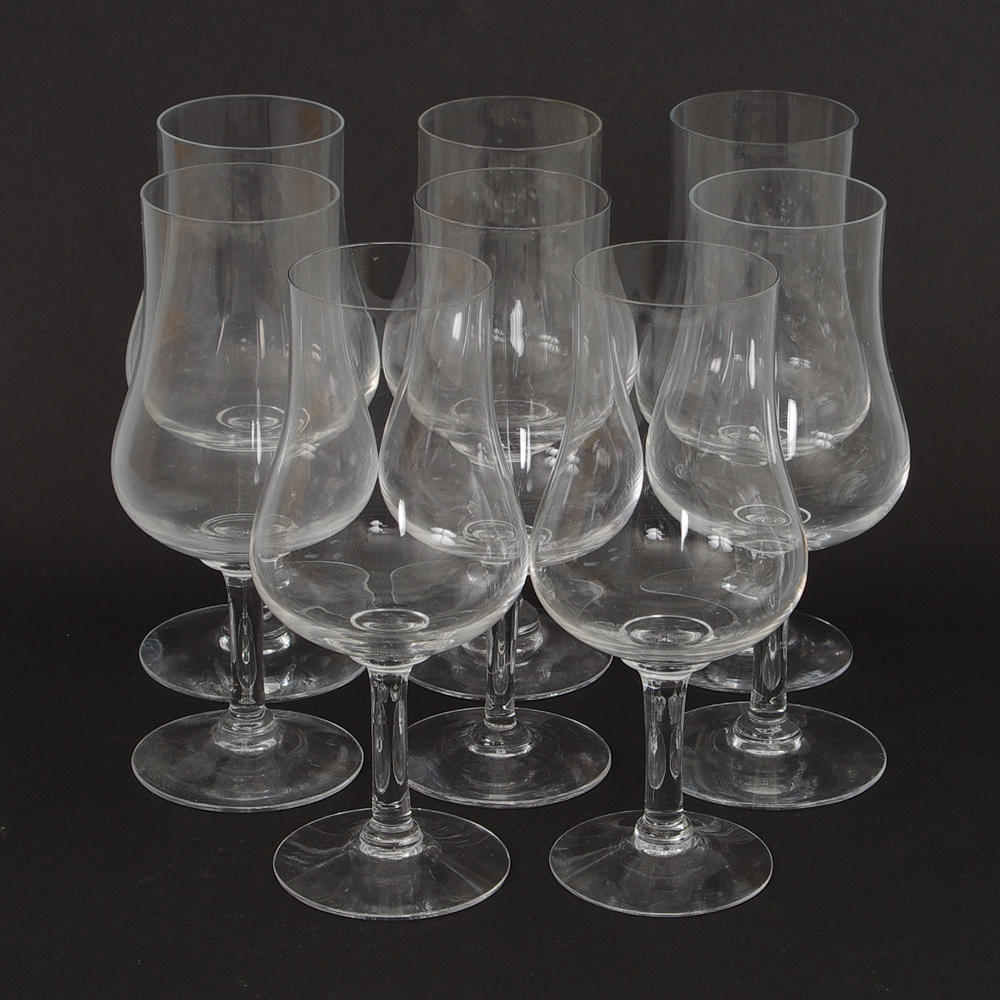 VINPROVARGLAS, 8 stycken, "Elixir", Orrefors.