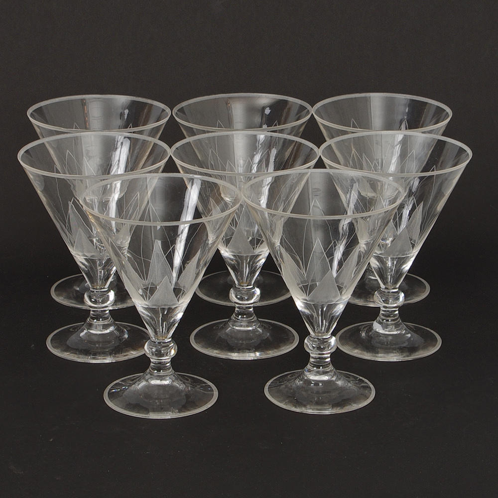 VINGLAS, 8 stycken, Johansfors.