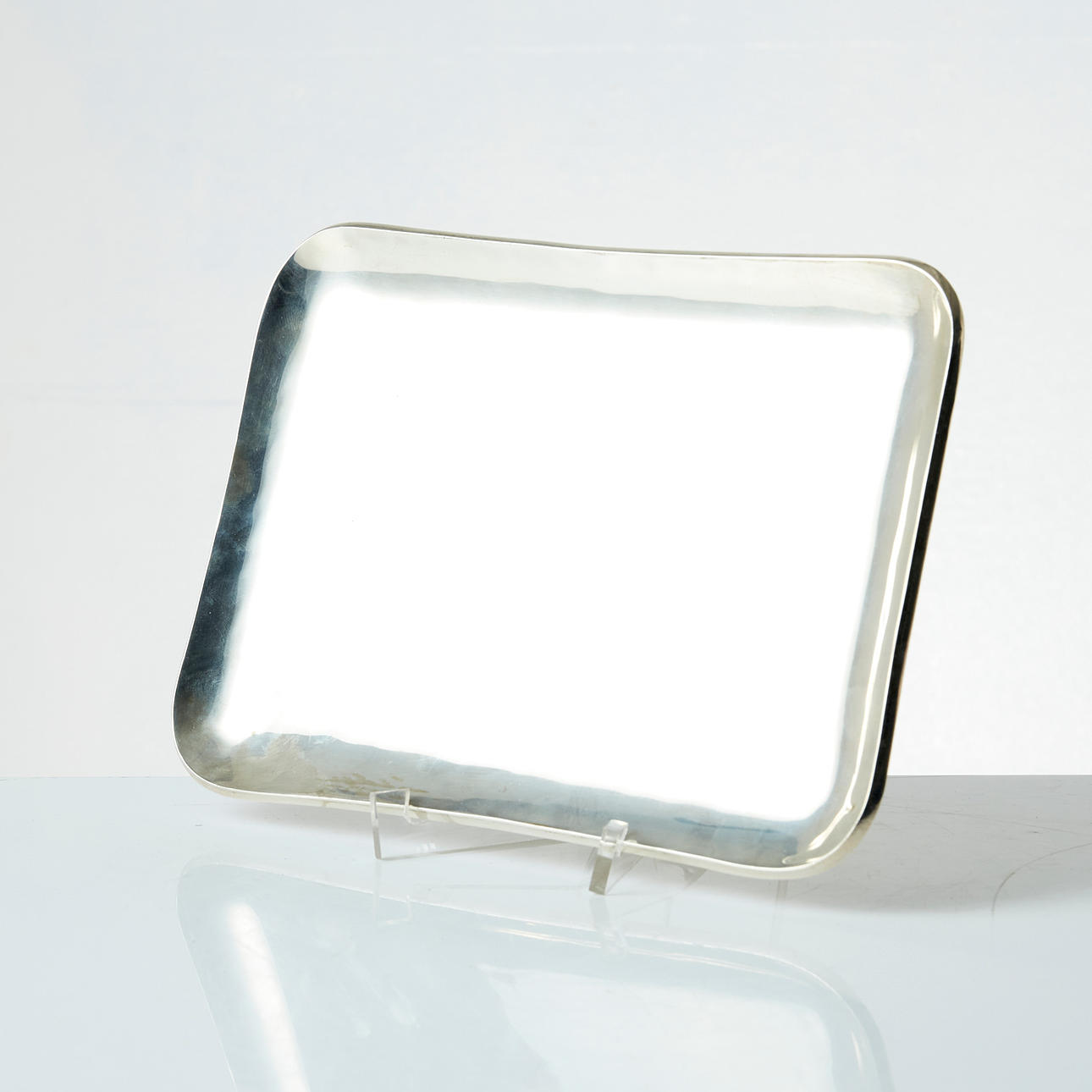 TELLER/TABLETT, Silber, rechteckig, geprägtes Sterlingsilber, Mexiko.