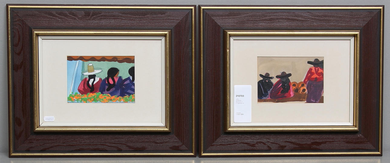 LARS NORRMAN. Blandteknik, 2 st, signerade.