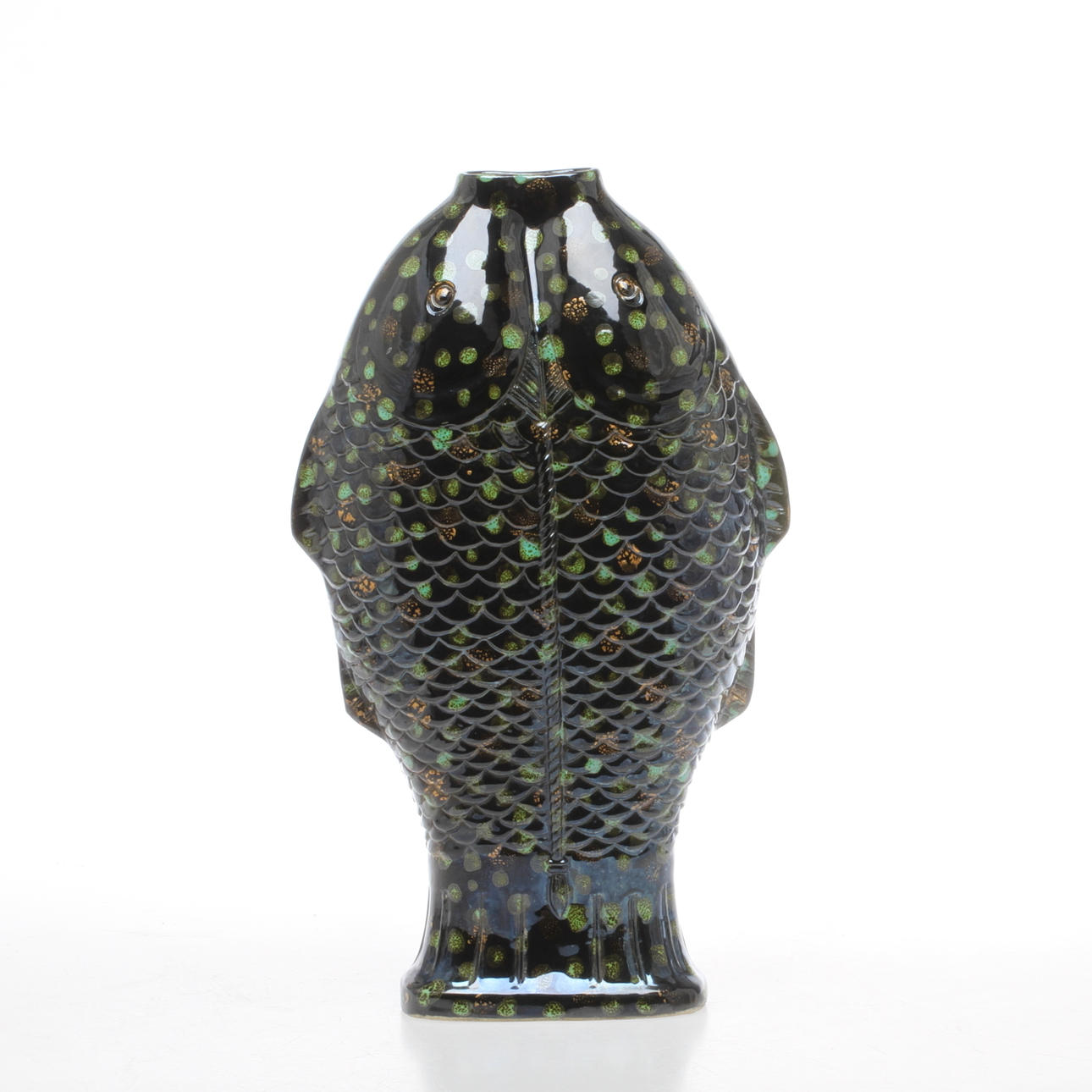 VAS, i form av fiskar, porslin, Kina.