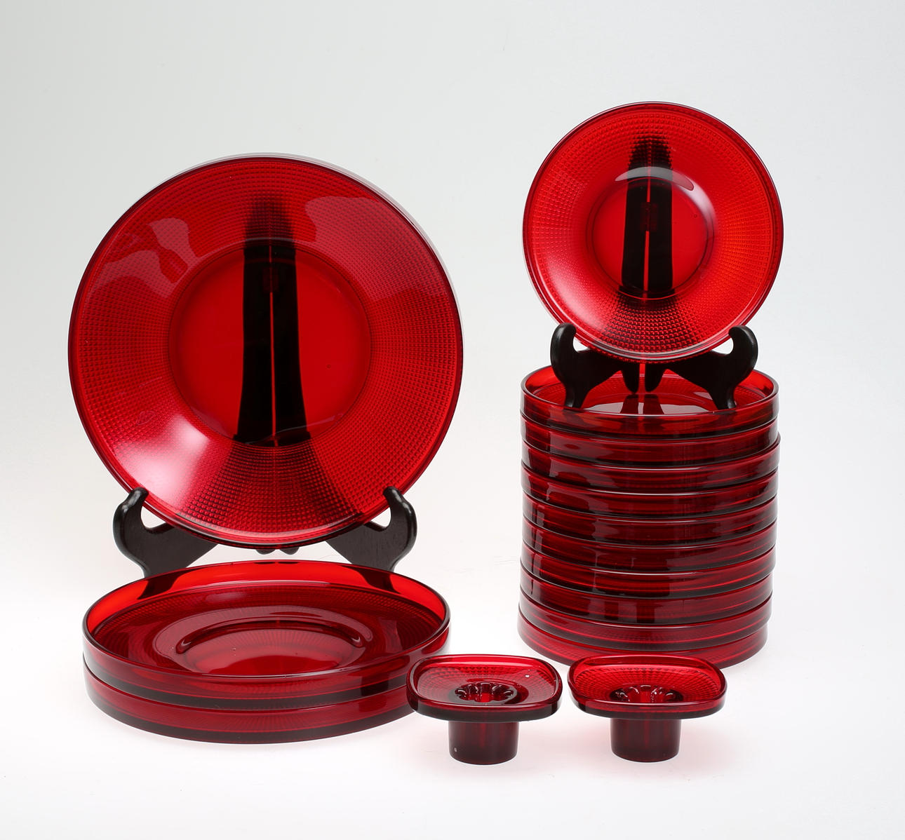 SERVICIO DE VIDRIO, años 50, 16 piezas.