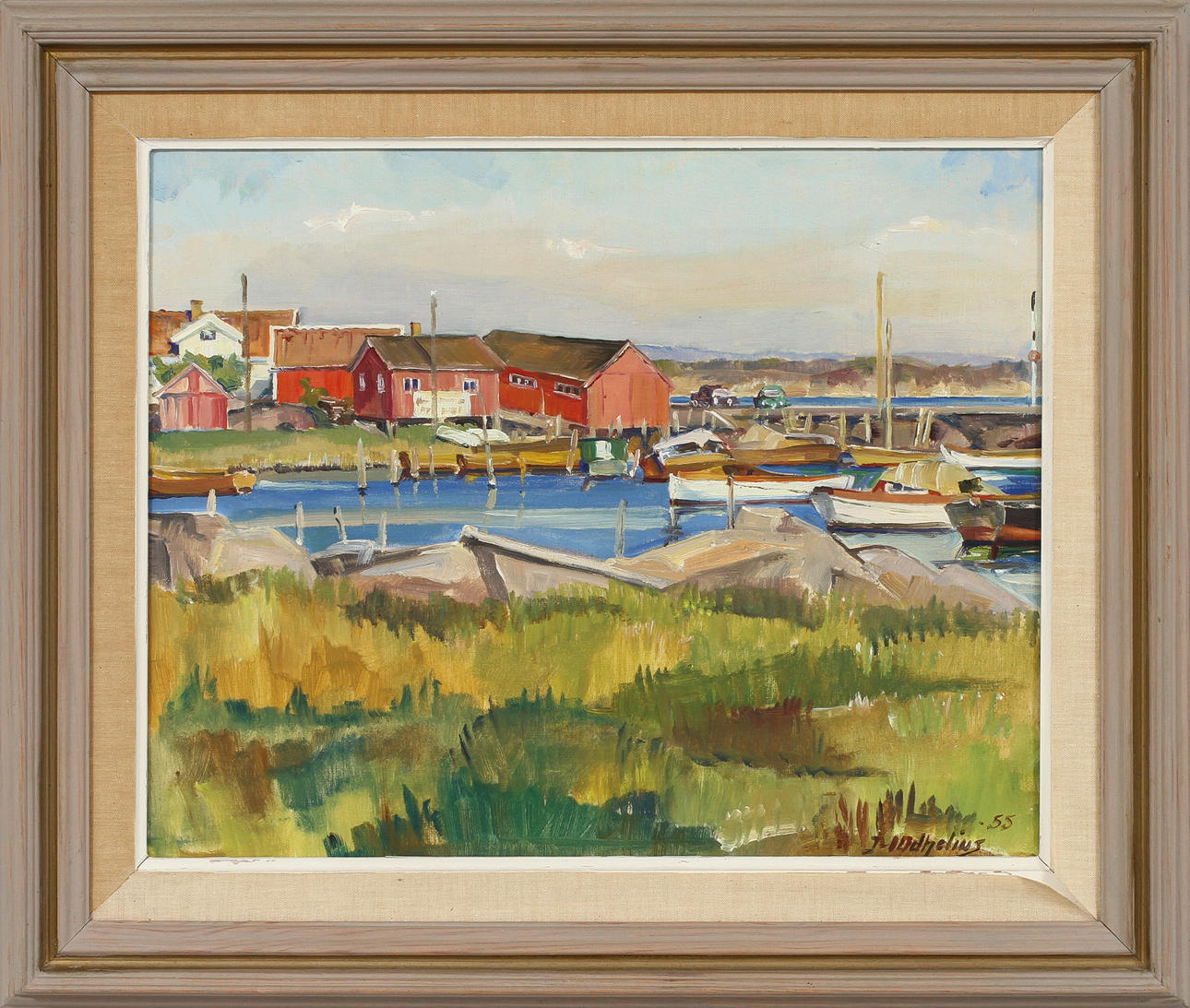 INGA LILL ODHELIUS. West Coast motif, oil on canvas, signed and dated -55.