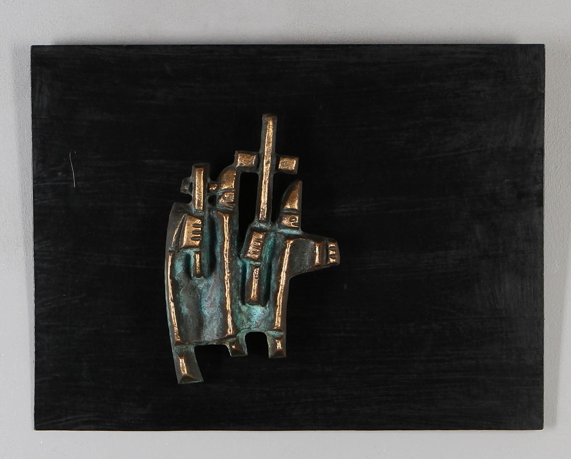 BERNDT HELLEBERG. "Procession", brons, signerad, numrerad á tergo 5/8.