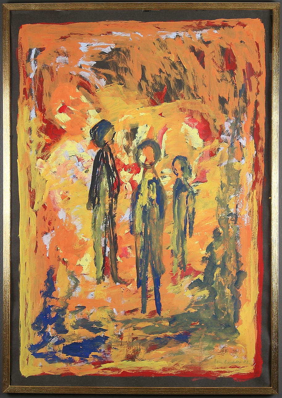 ELSA CASTELLO. Gouache på papper, signerad, daterad, -72.