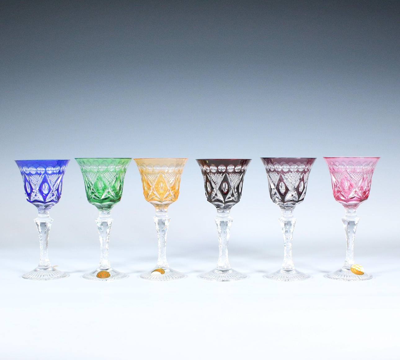 Konvolut Römergläser, Bleikristall, 6 Stück.