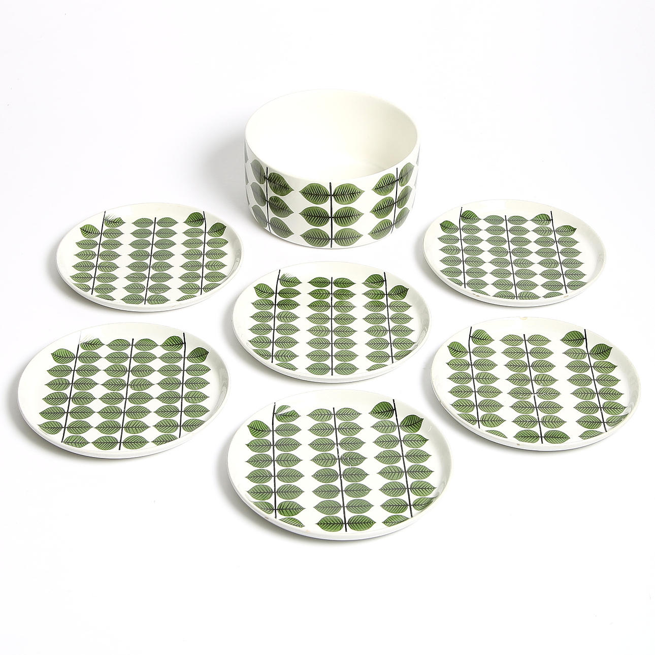 SERVISDELAR, 7 delar, "Berså", Stig Lindberg, Gustavsberg.