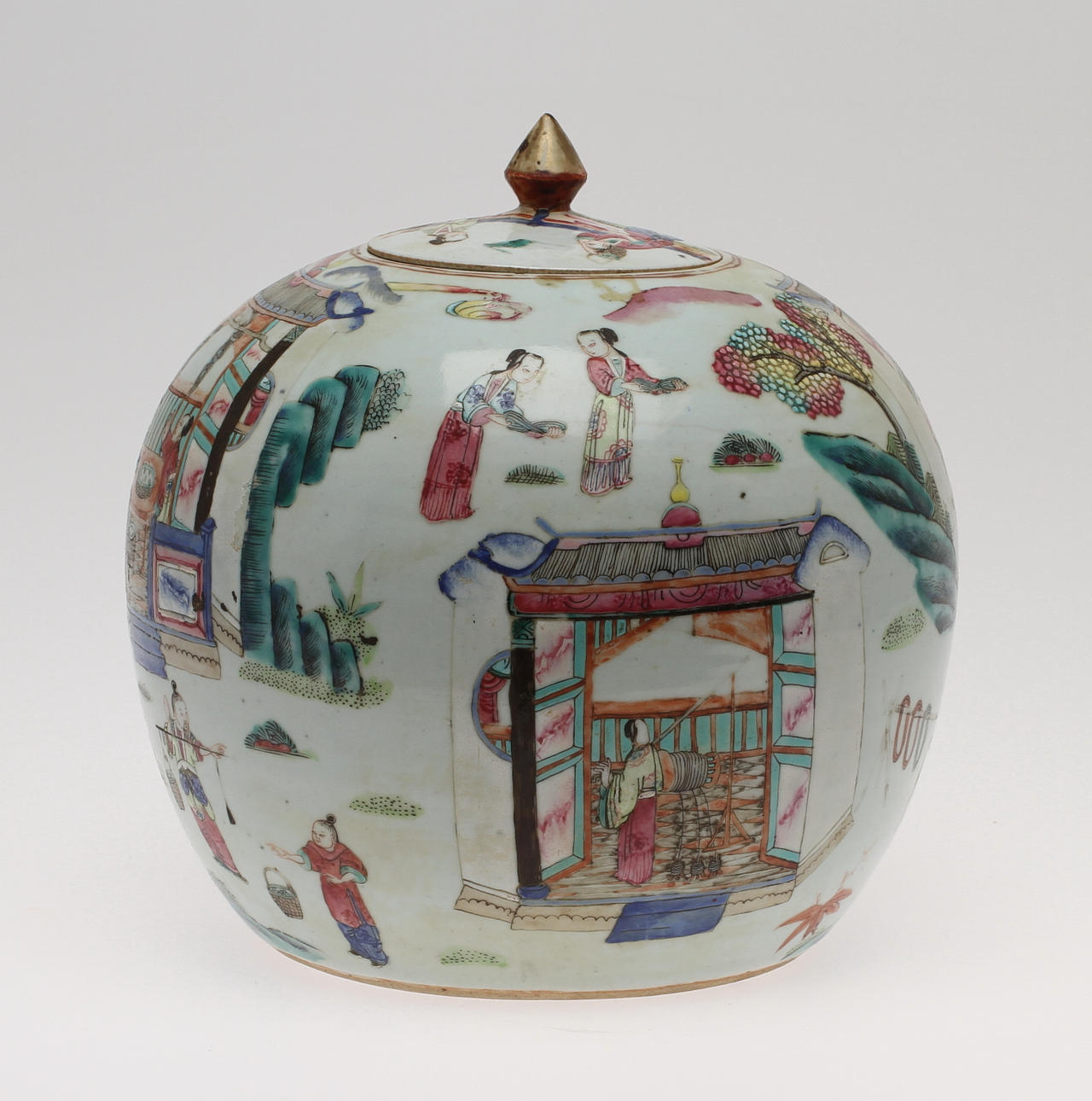 LOCKURNA, porslin, Kina, 1800-tal.