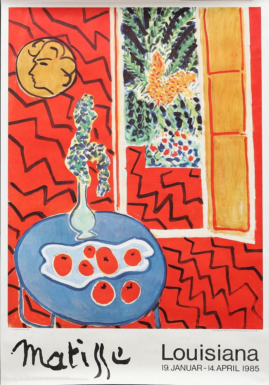 HENRI MATISSE. Poster, Matisse, Louisiana 1985, color offset