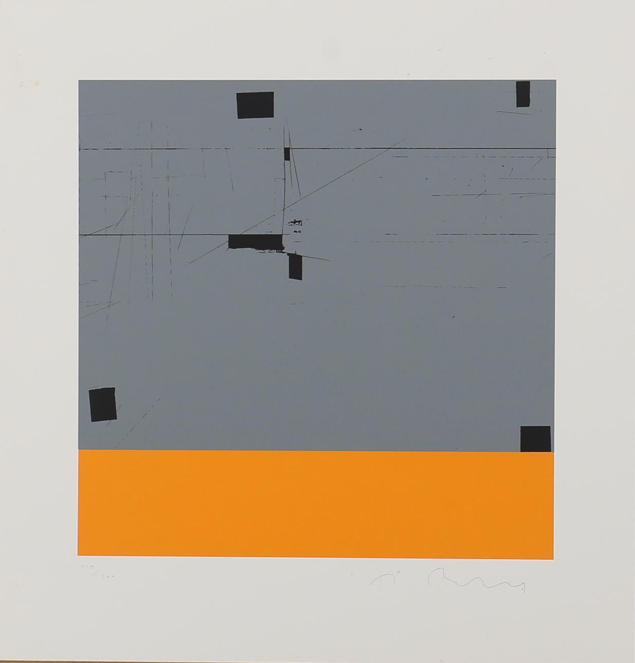 HÅKAN BERG. Färglitografi. "Himmel" Signerad Hå Berg. Numrerad 299/300.