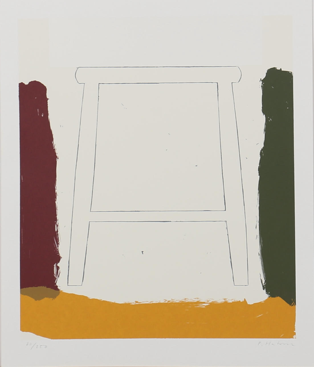 PETER HAHNE. Färglitografi. "Ex Cathedra" Signerad Peter Hahne. Numrerad 80/250.