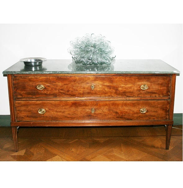 BYRÅ med stenskiva, sengustaviansk, 1700/1800-tal.