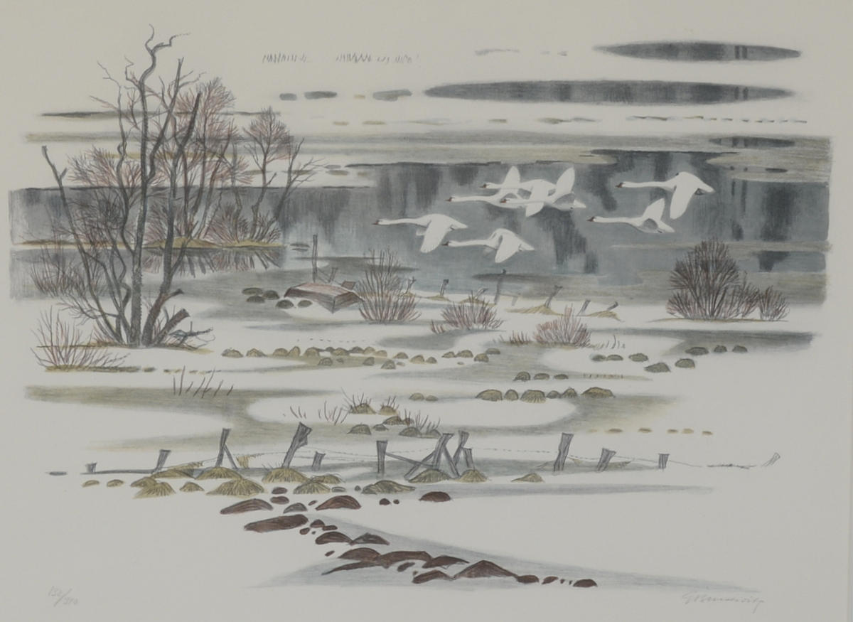 GUNNAR BRUSEWITZ. Färglitografi.