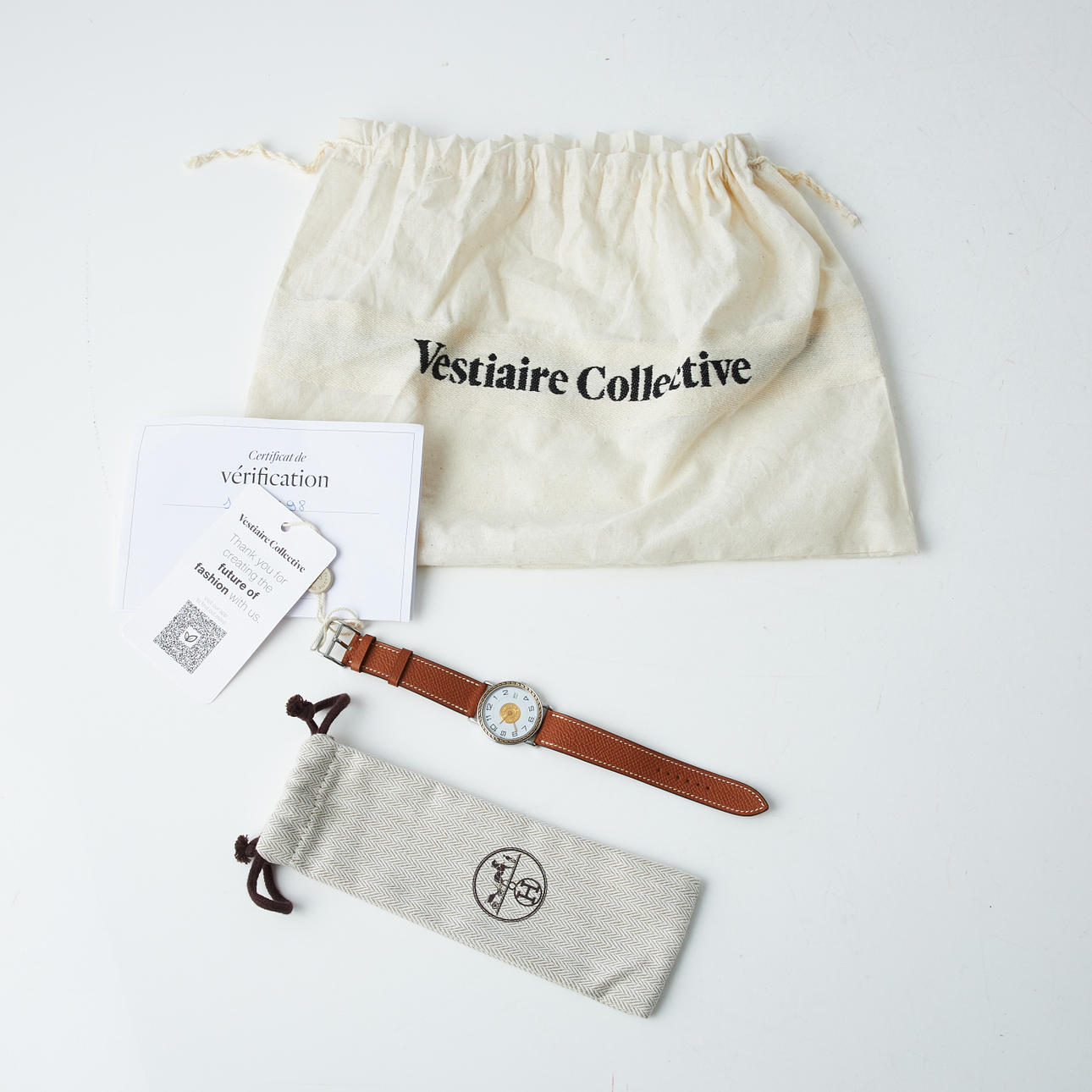 HERMÈS, wristwatch, Sellier, bic.