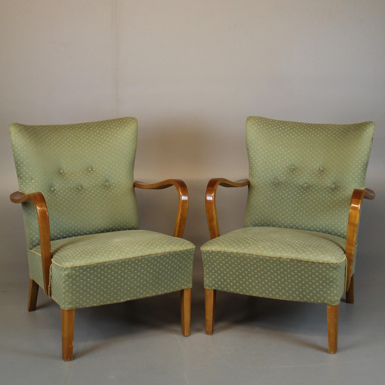 ARMCHAIRS 1 pair funky, 30/40s.