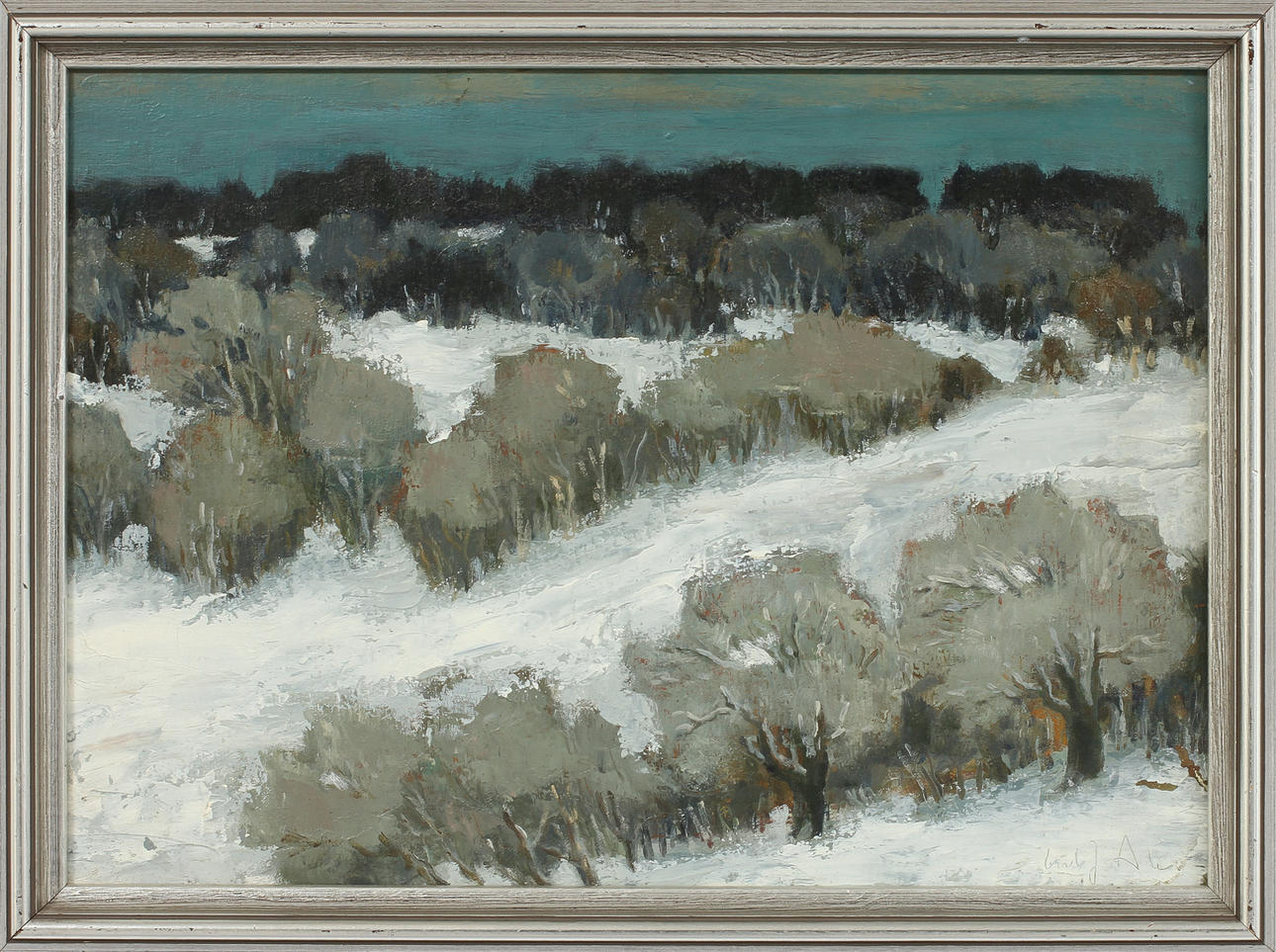 CARL J ALEXANDERSSON. Landskapsmotiv, Olja på duk, signerad.