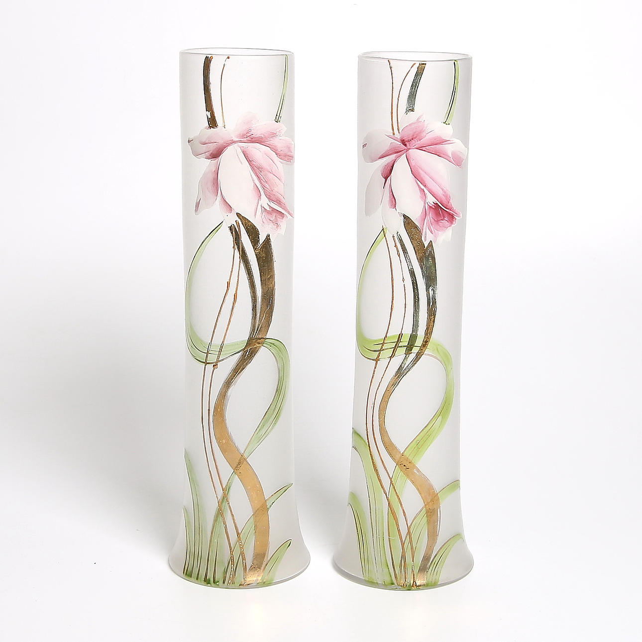 VASER, 1 par, glas, jugend, sekelskiftet 18/1900.