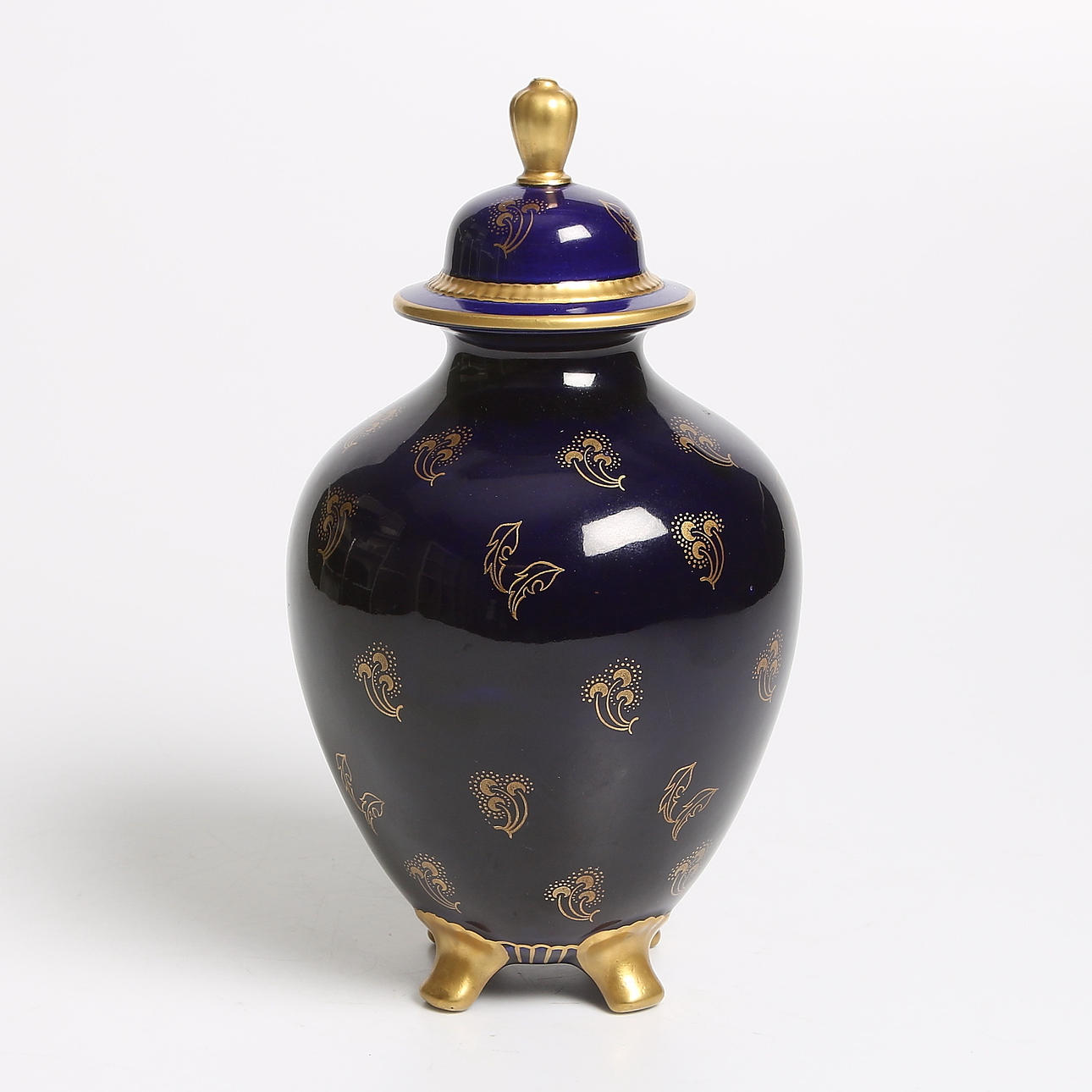 LOCKURNA, porslin, kobalt samt guld, Rörstrand, 1954.