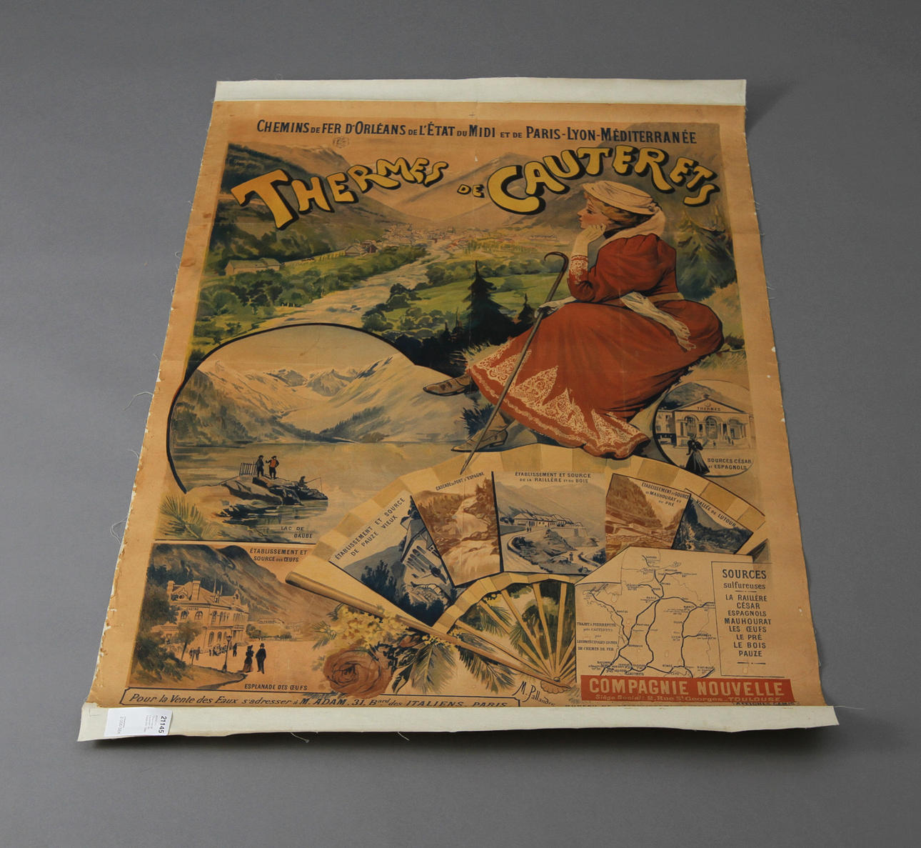 AFFISCH, "Thermes de Cauteret", M. Pallandre. 1898-.