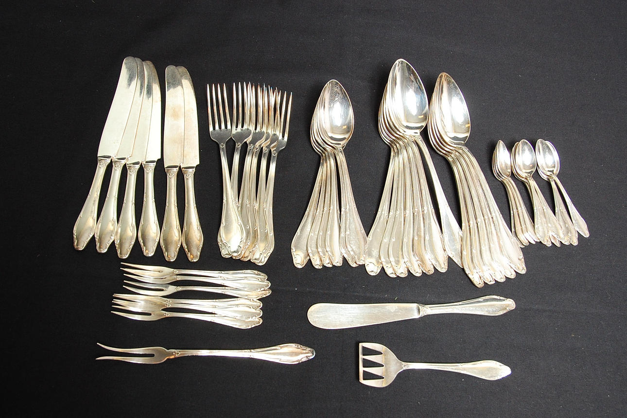 BESTICK, 52 delar, " Märtha " nysilver.