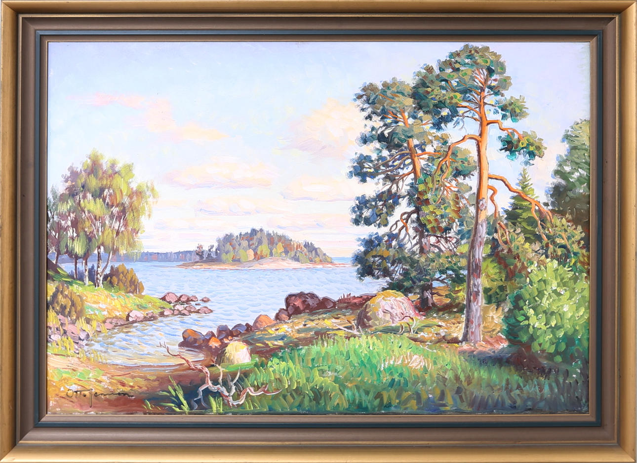 OTTO JANSSON. Olja på duk, Sign, Otto Jansson.