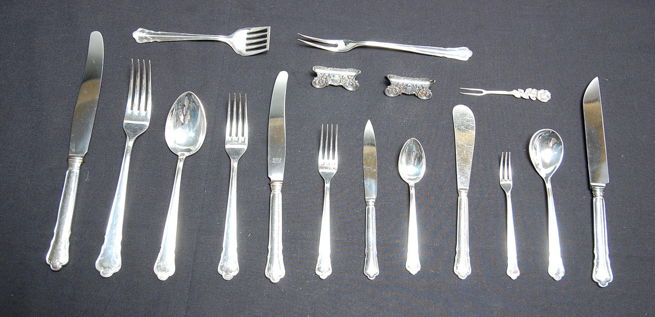 BESTICK, 112 delar " Ingrid " GAB nysilver.