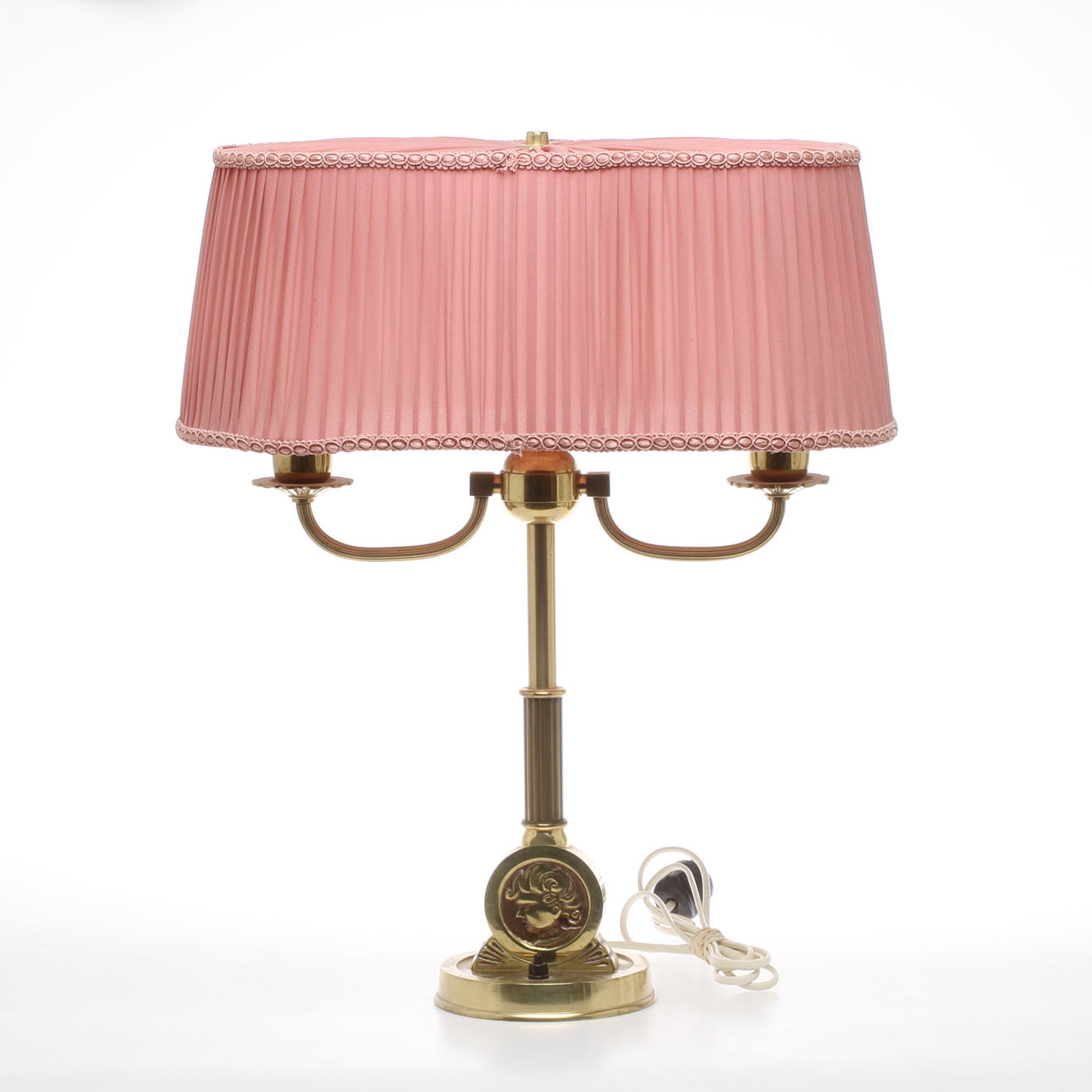 BORDSLAMPA, mässing, EOS, 1900-tal.