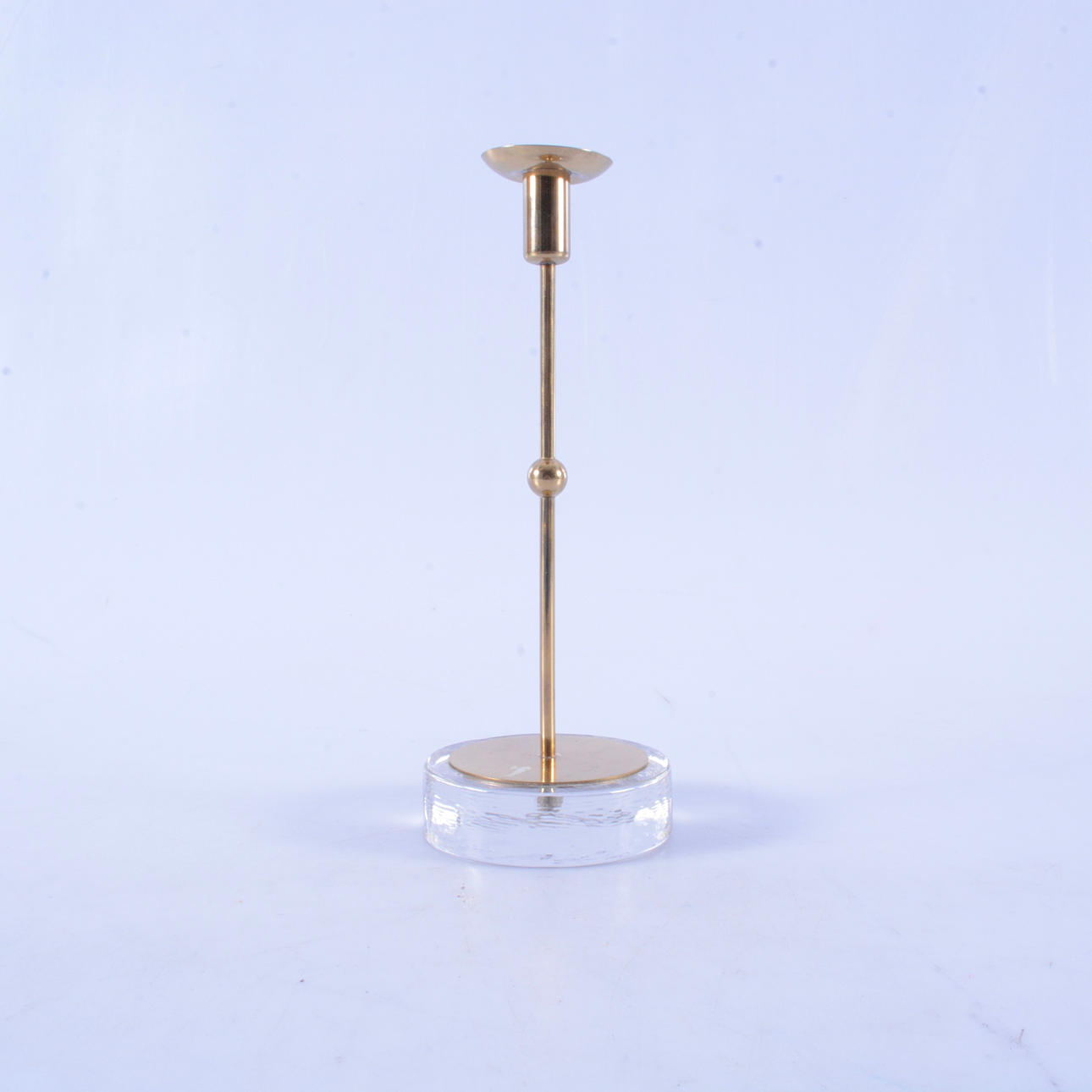 KERZENSTÄNDER, Messing/Glas. Gunnar Anders.