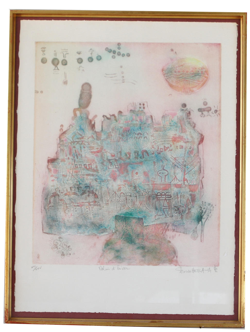 SHOICHI HASEGAWA. Färglitografi, "Palais D´Hiver", signerad och numrerad 16/25.