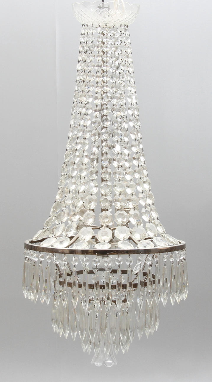 LJUSKRONA, empirestil, med piggbotten, 1900-tal.