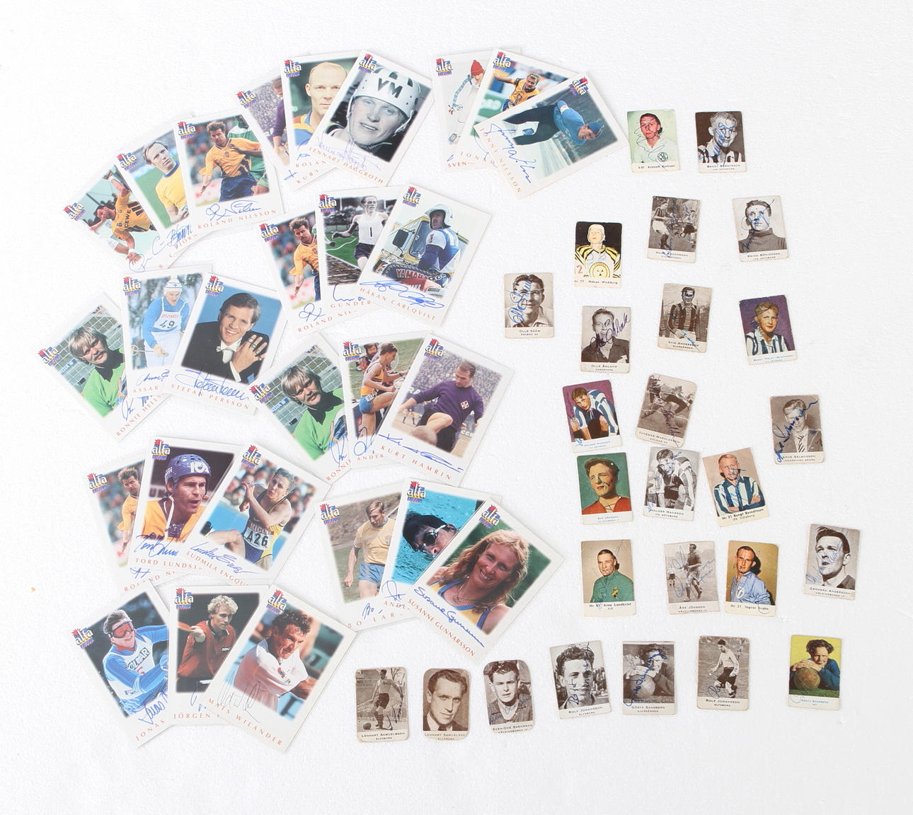 PARTI SIGNERADE ALFA-BILDER, ca 50 st.