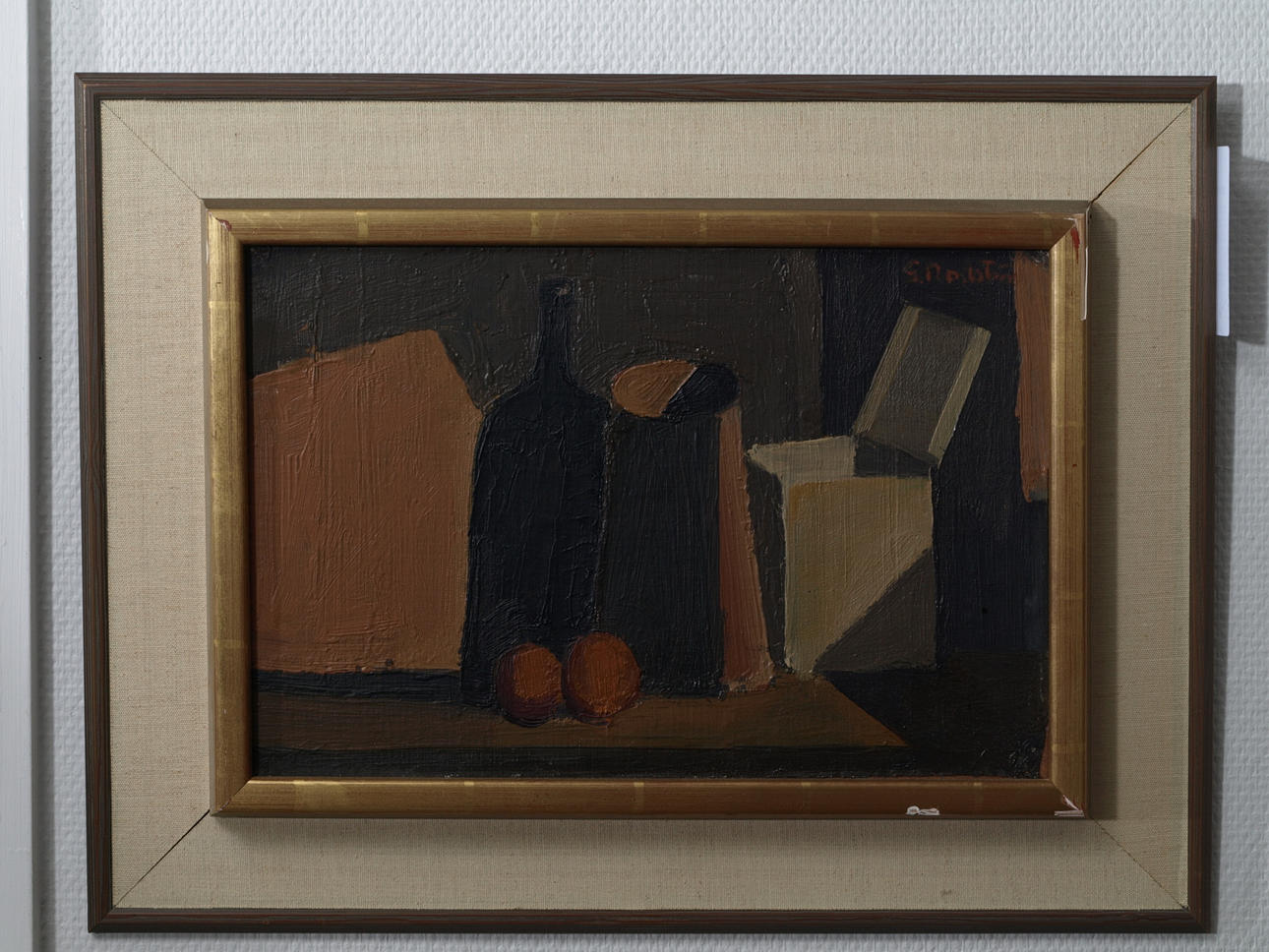 GERHARD NORDSTRÖM. Olja på pannå, Stilleben, signerad G Nordström.