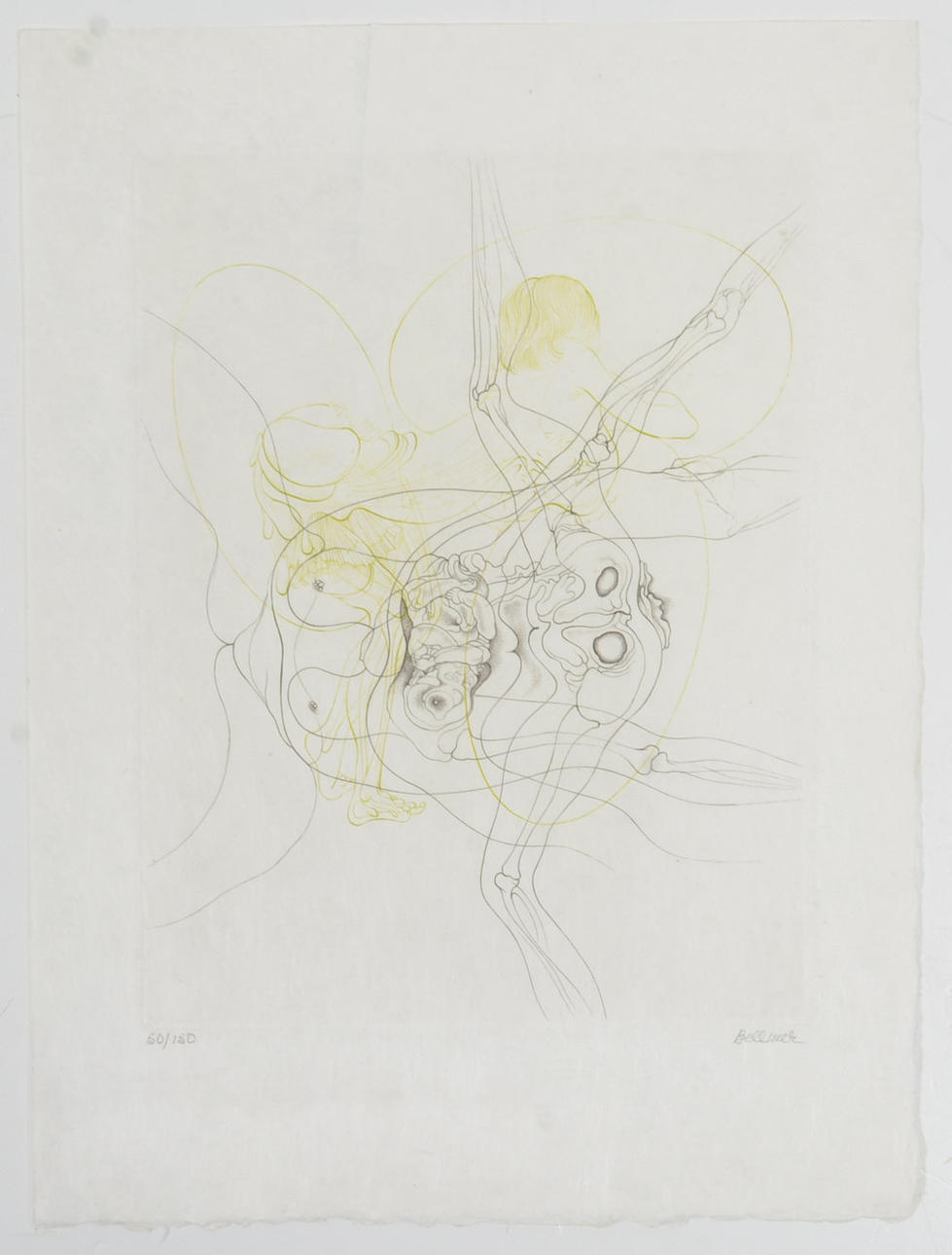HANS BELLMER. Erotic Body. Etching.
