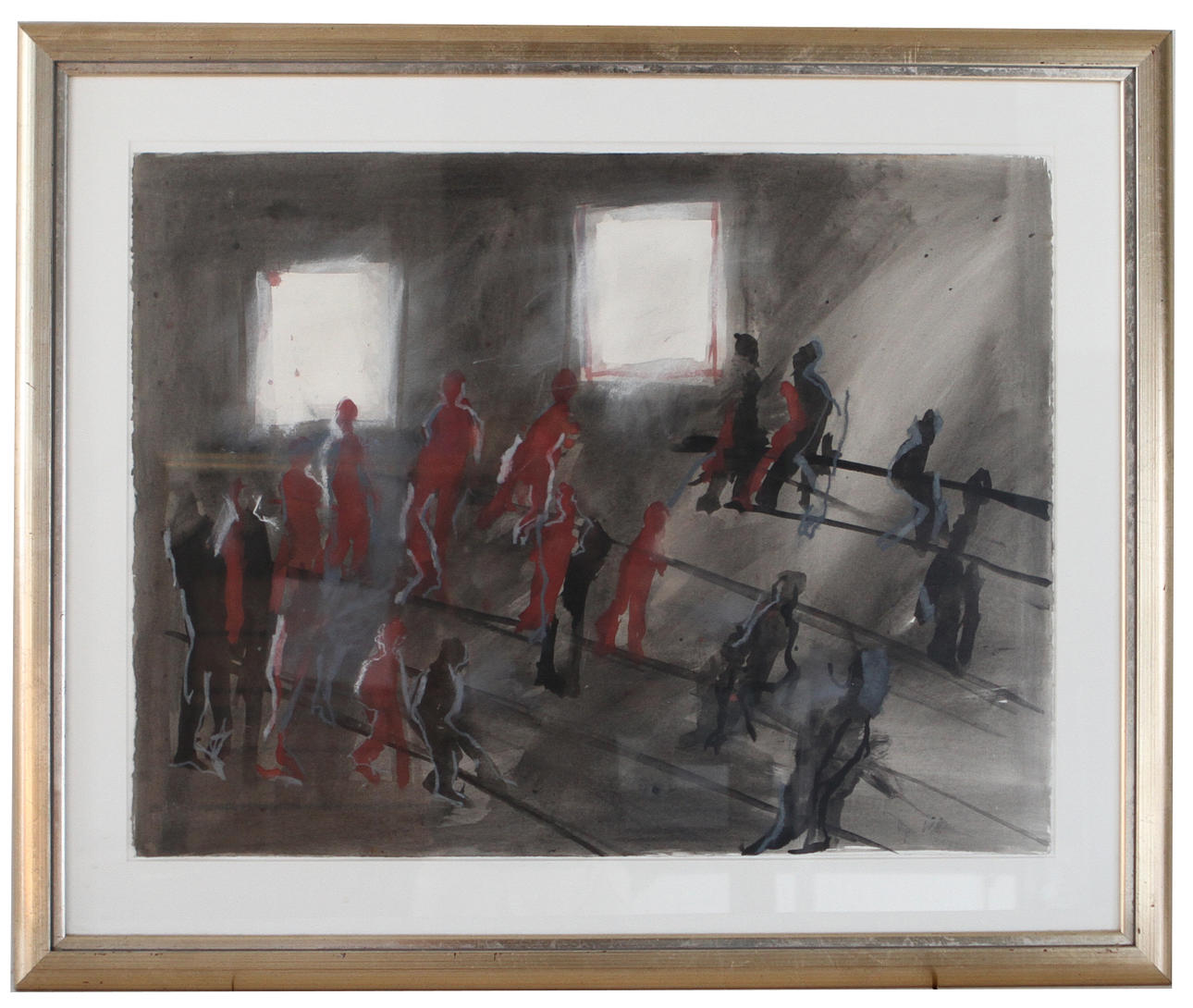 ÖRJAN WIKSTRÖM. Blandteknik, figurer, signerad.