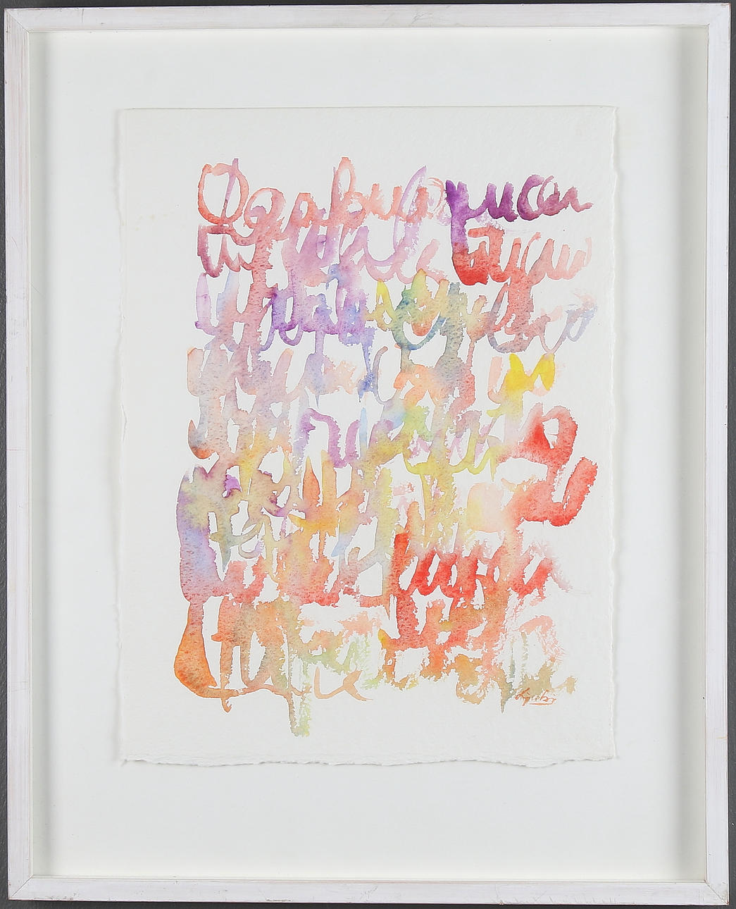 LJUBI LINDSTRÖM. "Meddelande", akvarell, signerad.