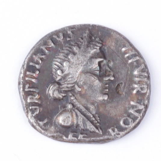 MYNT, silver, denar, P. Petronius Turpilianus (Augustus).