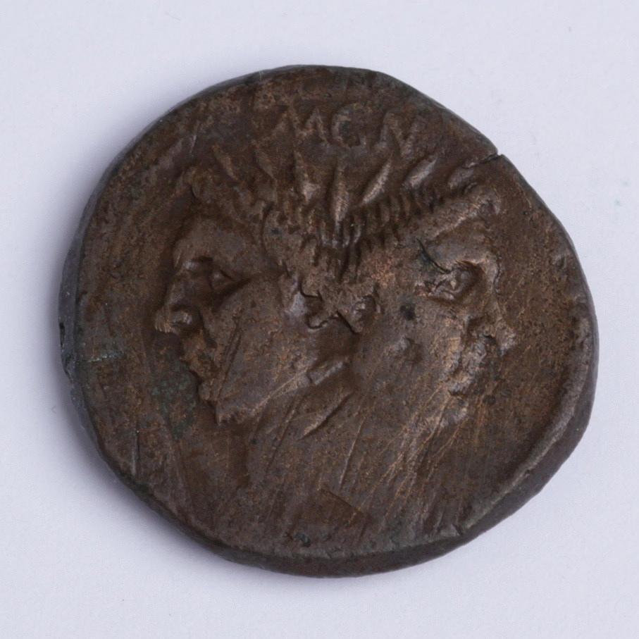 MYNT, brons, as, Pompejus den Store.